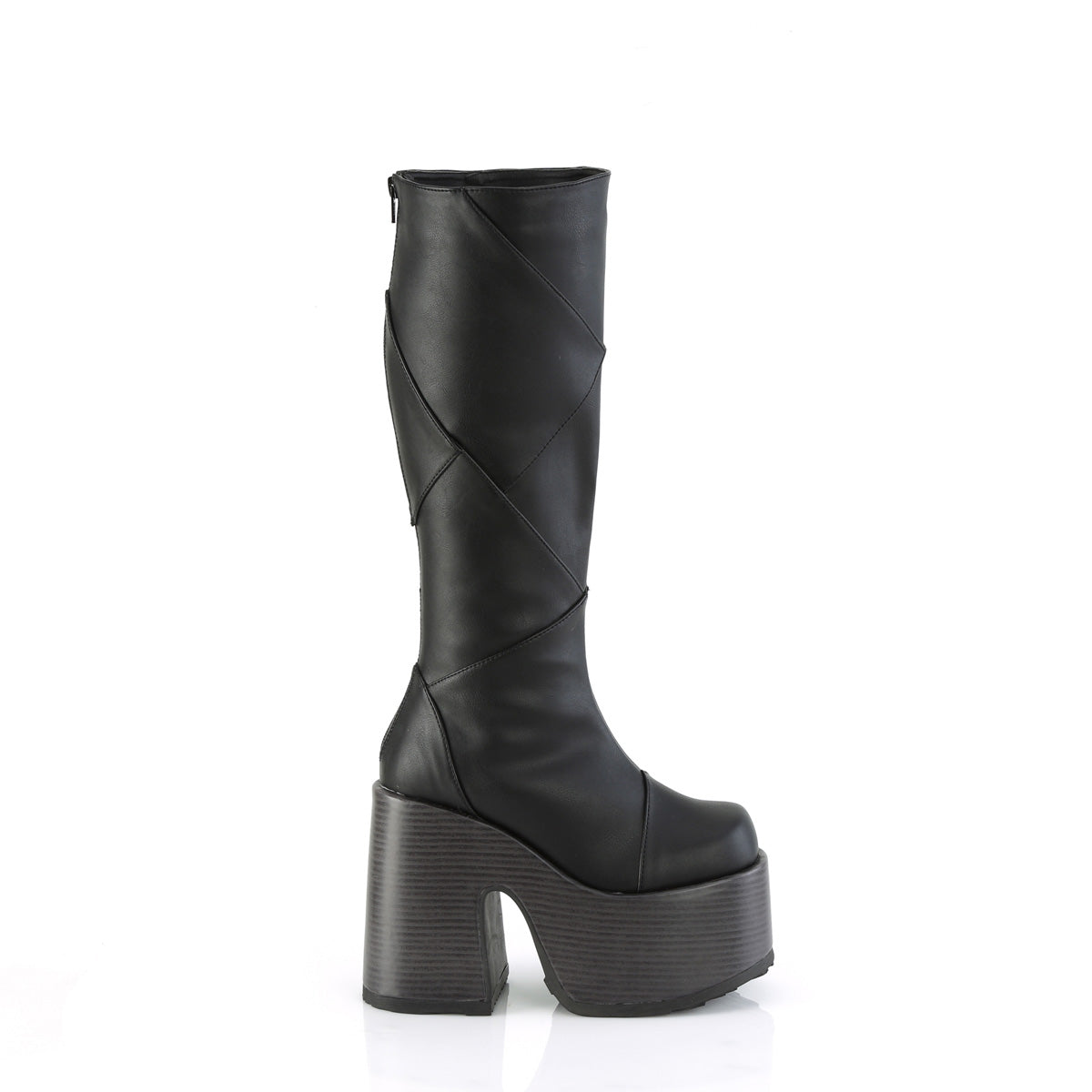 CAMEL-280 Demonia Black Vegan Leather Women's Mid-Calf & Knee High Boots [Demonia Cult Alternative Footwear]