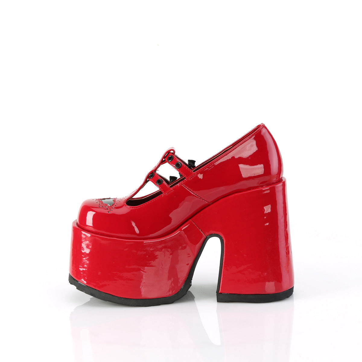 CAMEL-55 Demonia Red Patent Women's Heels & Platform Shoes [Demonia Cult Alternative Footwear]