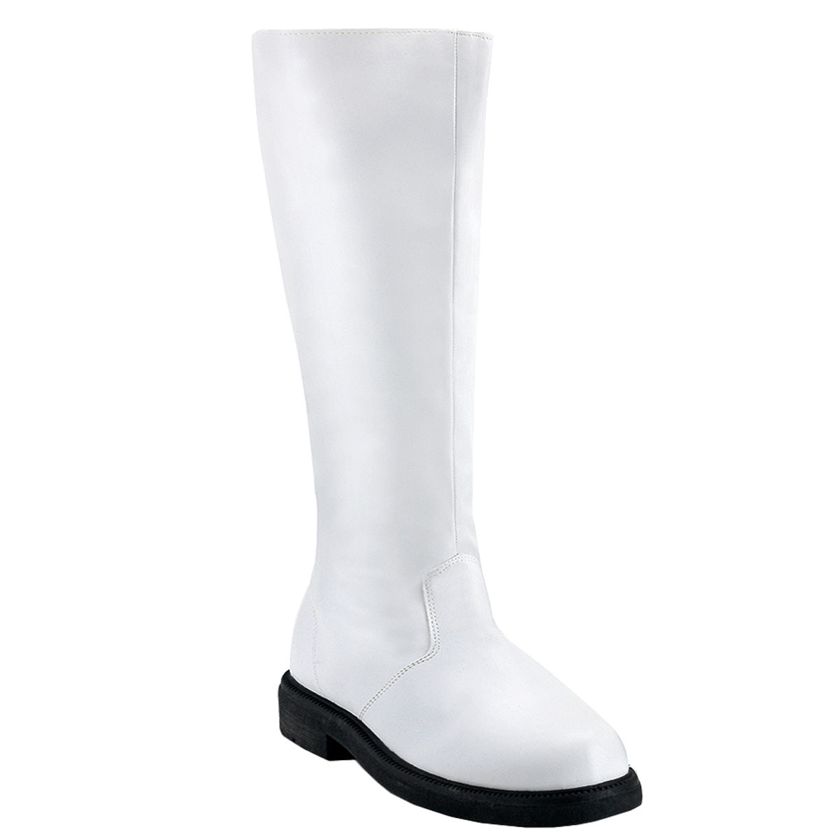 CAPTAIN-100 Fancy Dress Costume Funtasma Men's Boots Wht Pu