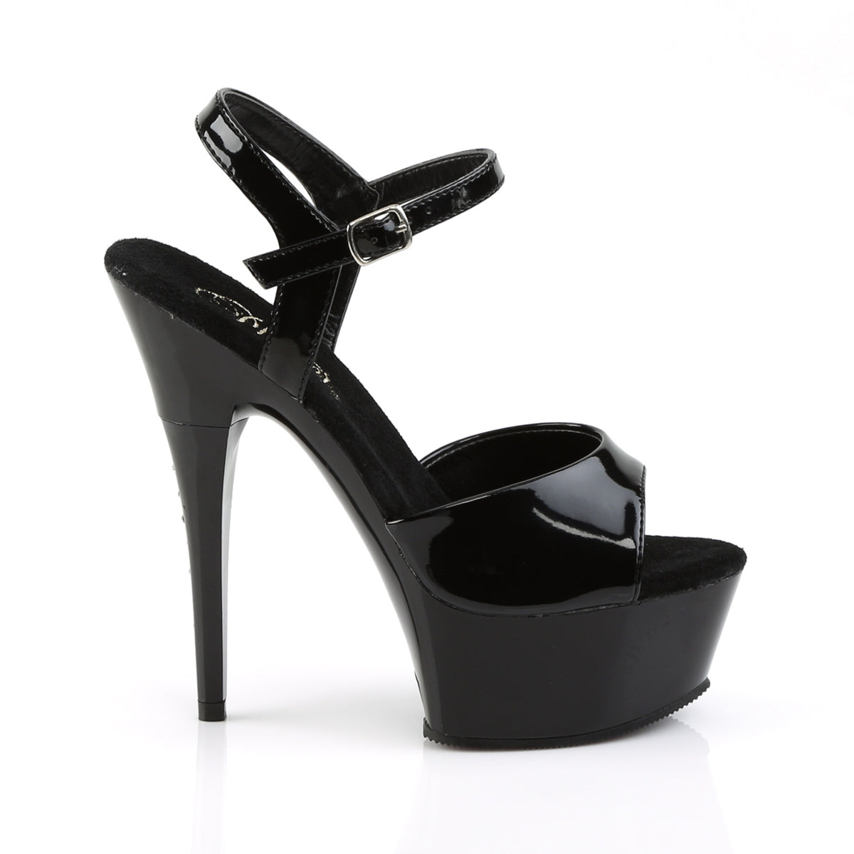 CAPTIVA-609 Pleaser Black Patent Platform Shoes [Exotic Dance Shoes]