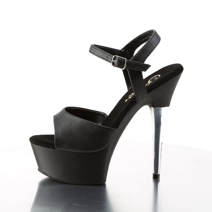 CAPTIVA-609 Pleaser Black Faux Leather Sexy Platform Shoes (Pole Dancing Heels)