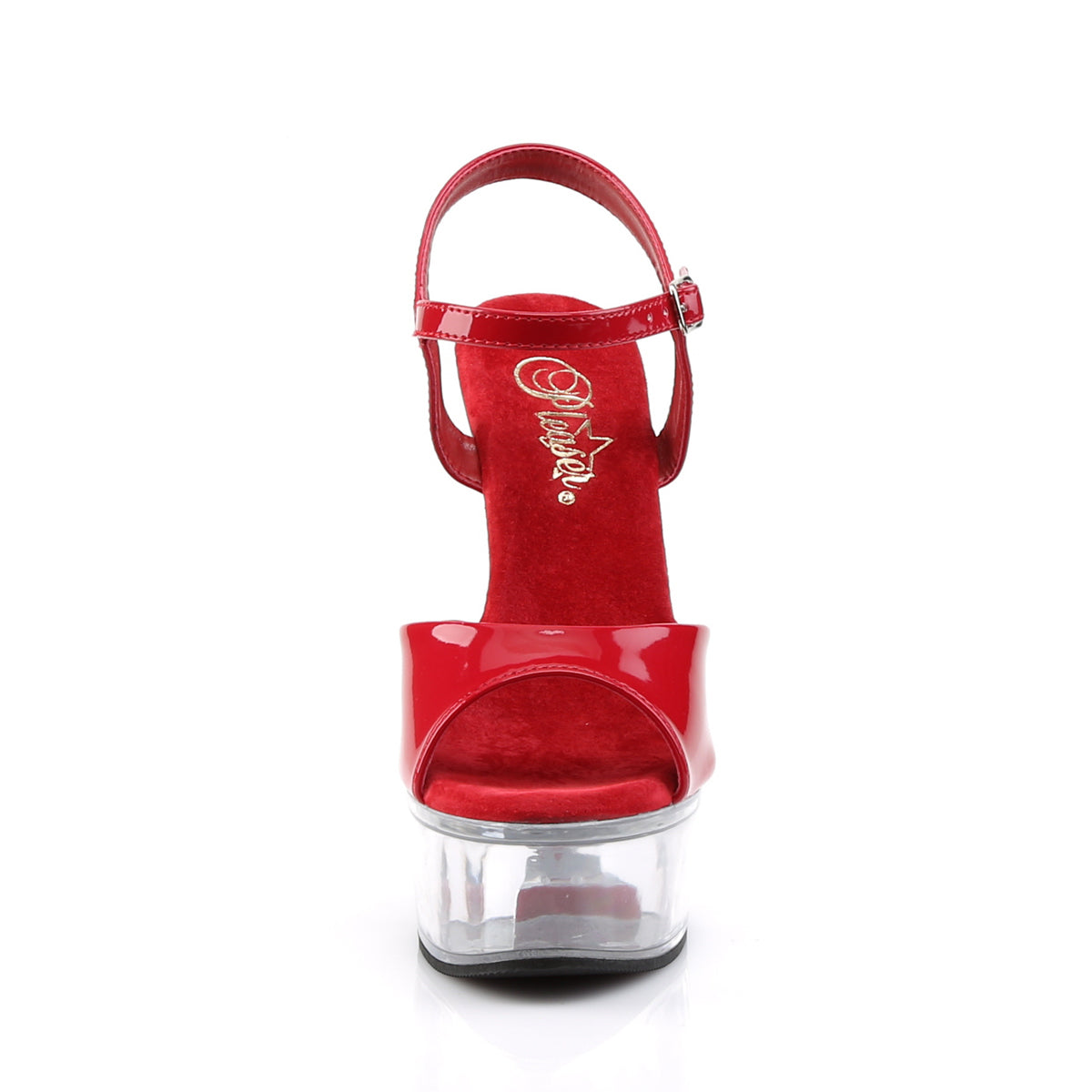 CAPTIVA-609 Pleaser Red Patent/Clear Platform Shoes [Exotic Dance Shoes]