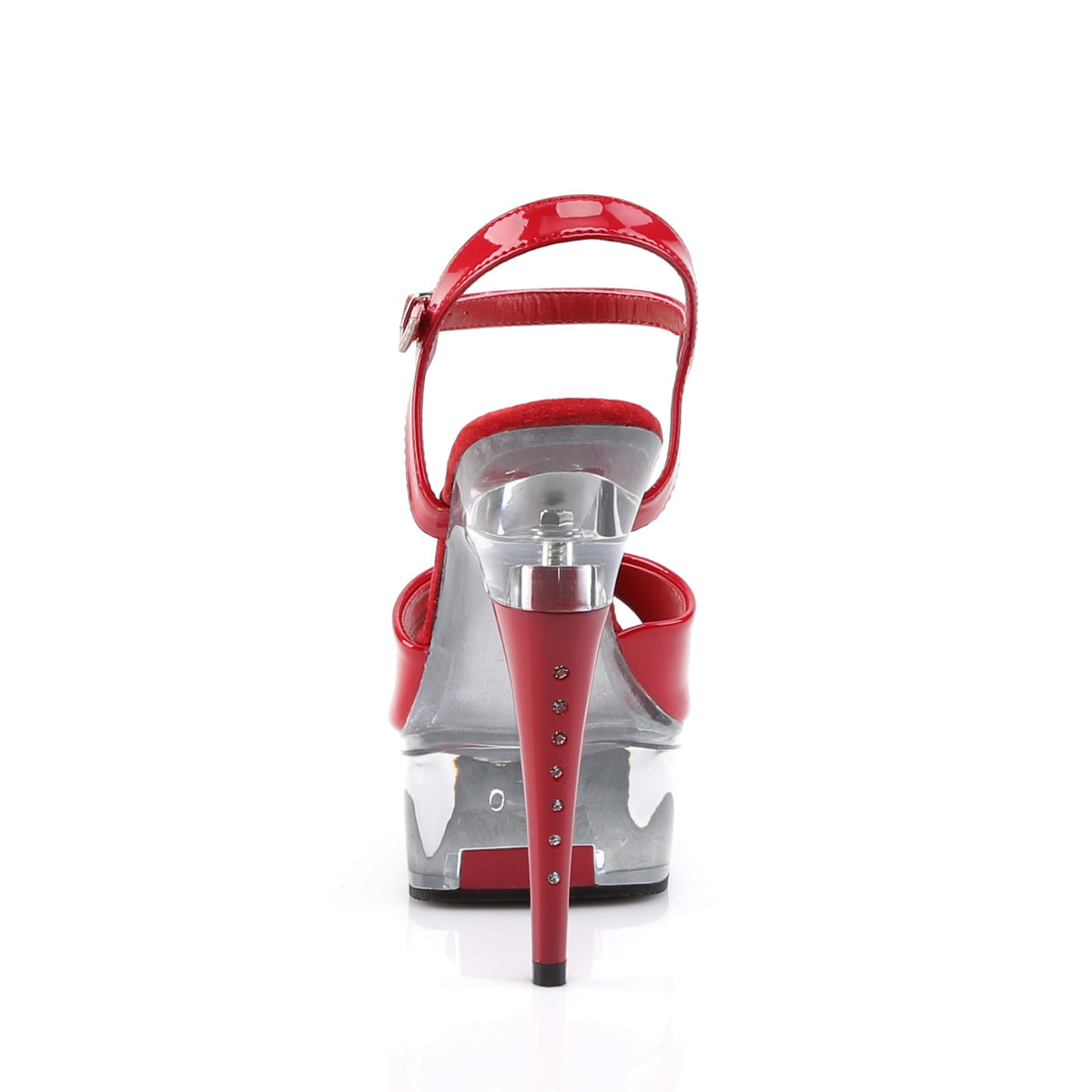 CAPTIVA-609 Pleaser Red Patent/Clear Platform Shoes [Exotic Dance Shoes]