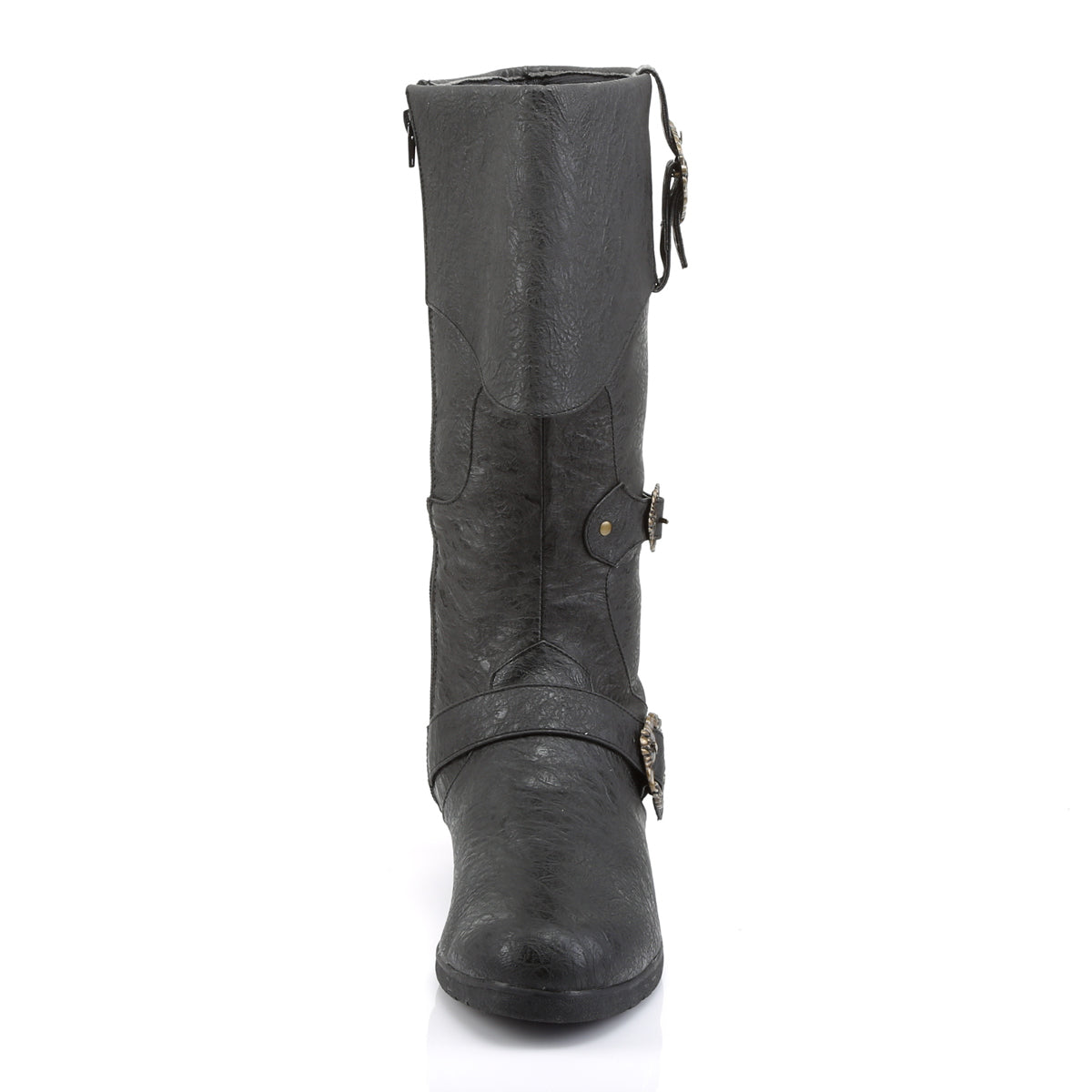 CARRIBEAN-299 Fancy Dress Costume Funtasma Men's Boots Black Distressed Pu