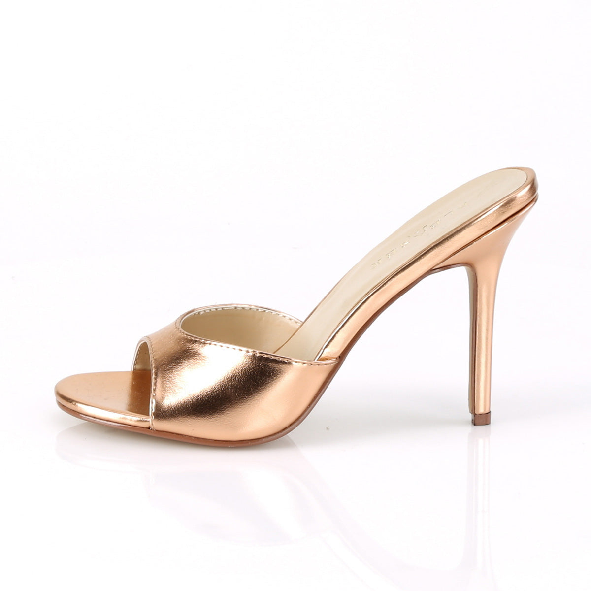 CLASSIQUE-01 Pleaser Rose Gold Metallic Pu Single Sole Shoes [Sexy Shoes]