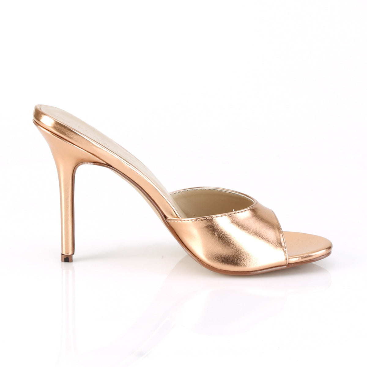 CLASSIQUE-01 Pleaser Rose Gold Metallic Pu Single Sole Shoes [Sexy Shoes]