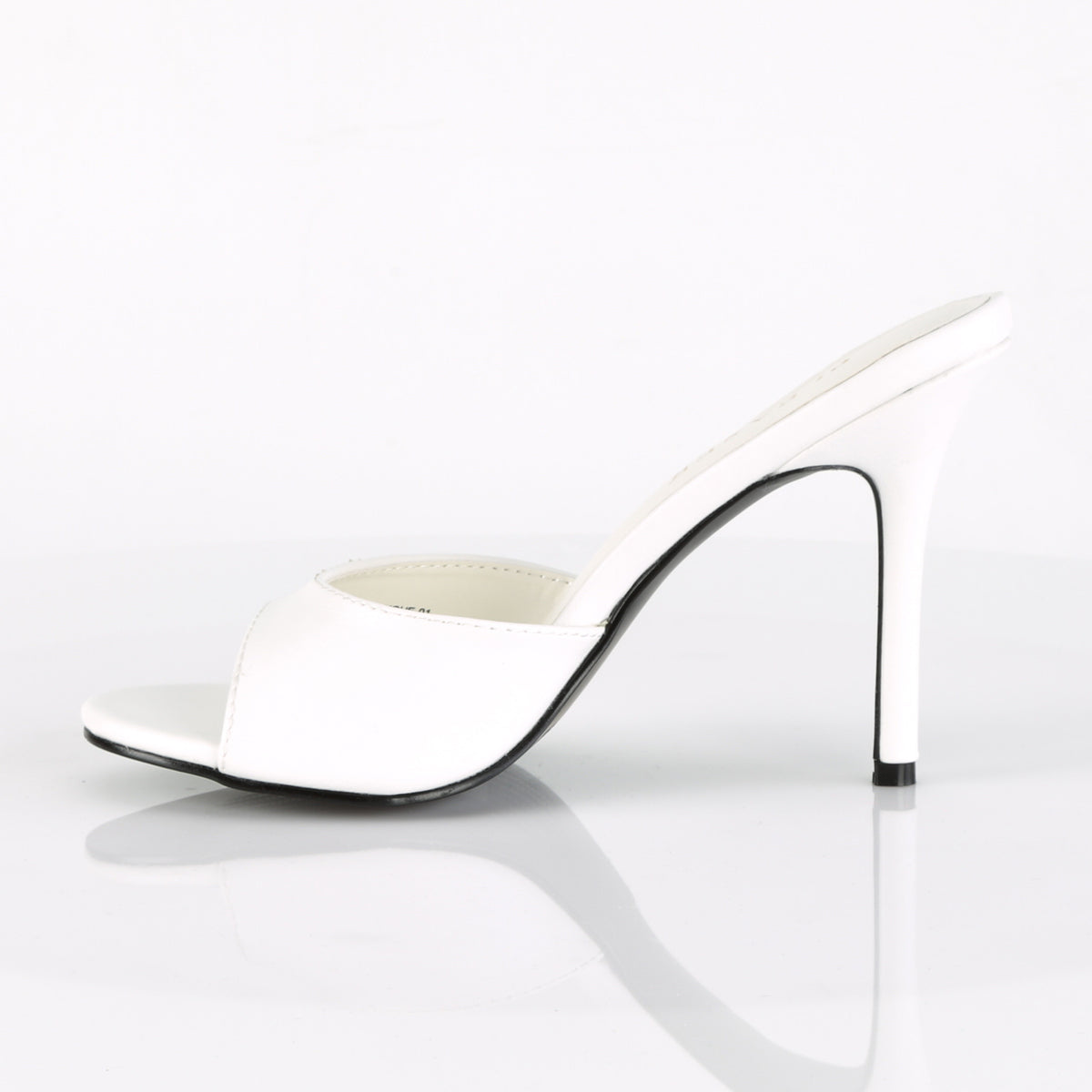 CLASSIQUE-01 Pleaser White Kid Pu Single Sole Shoes [Fetish Shoes]