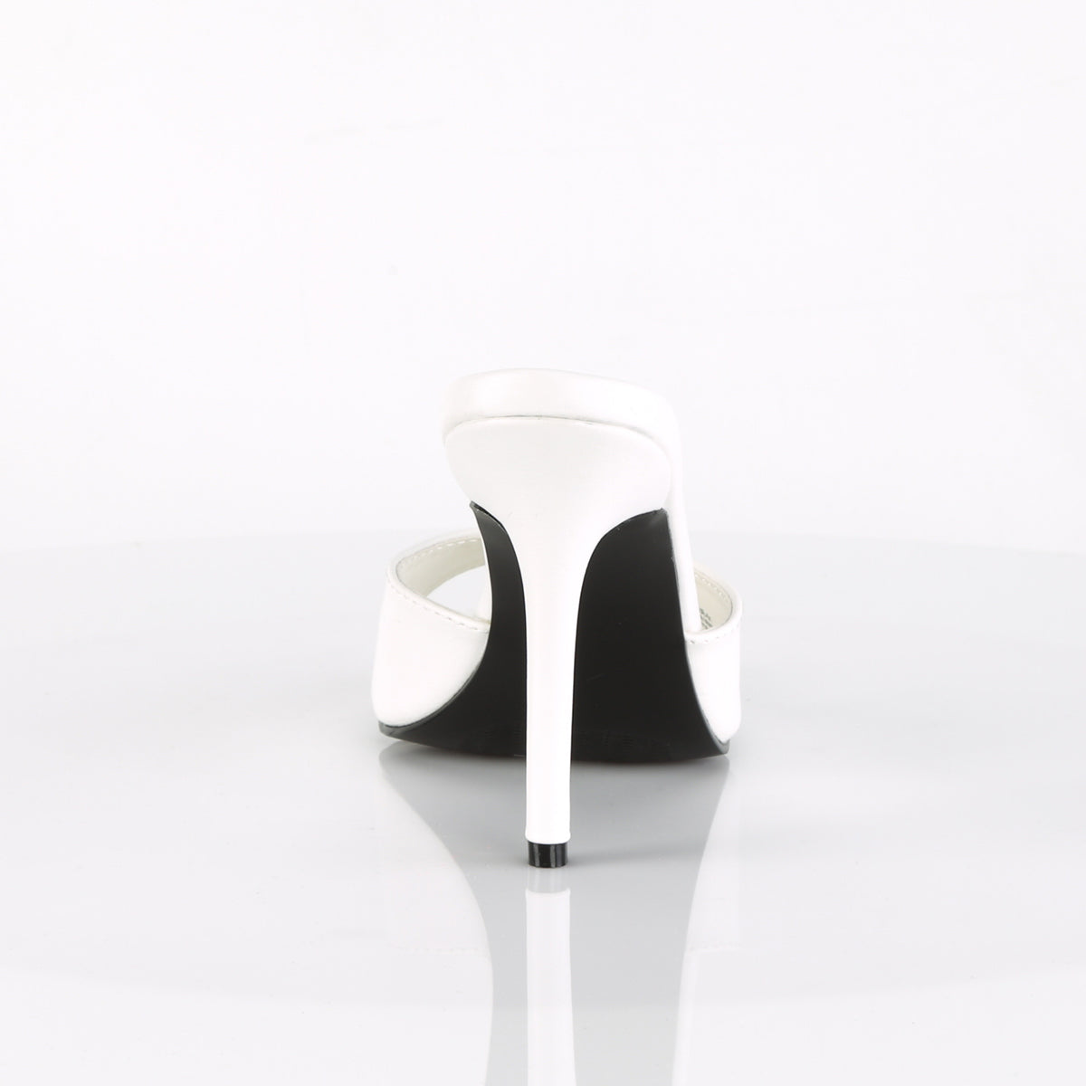 CLASSIQUE-01 Pleaser White Kid Pu Single Sole Shoes [Fetish Shoes]