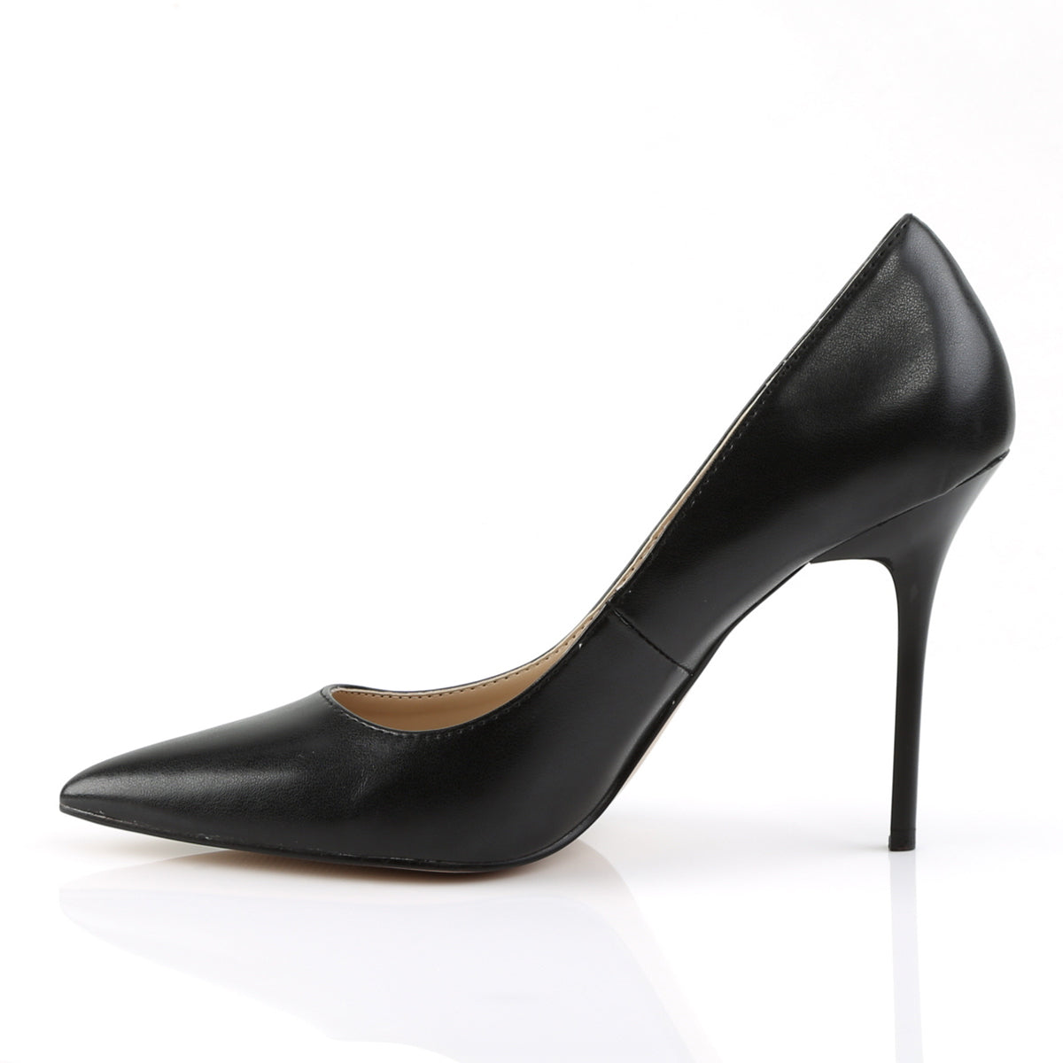 CLASSIQUE-20 Pleaser Black Kid Pu Single Sole Shoes [Fetish Shoes]