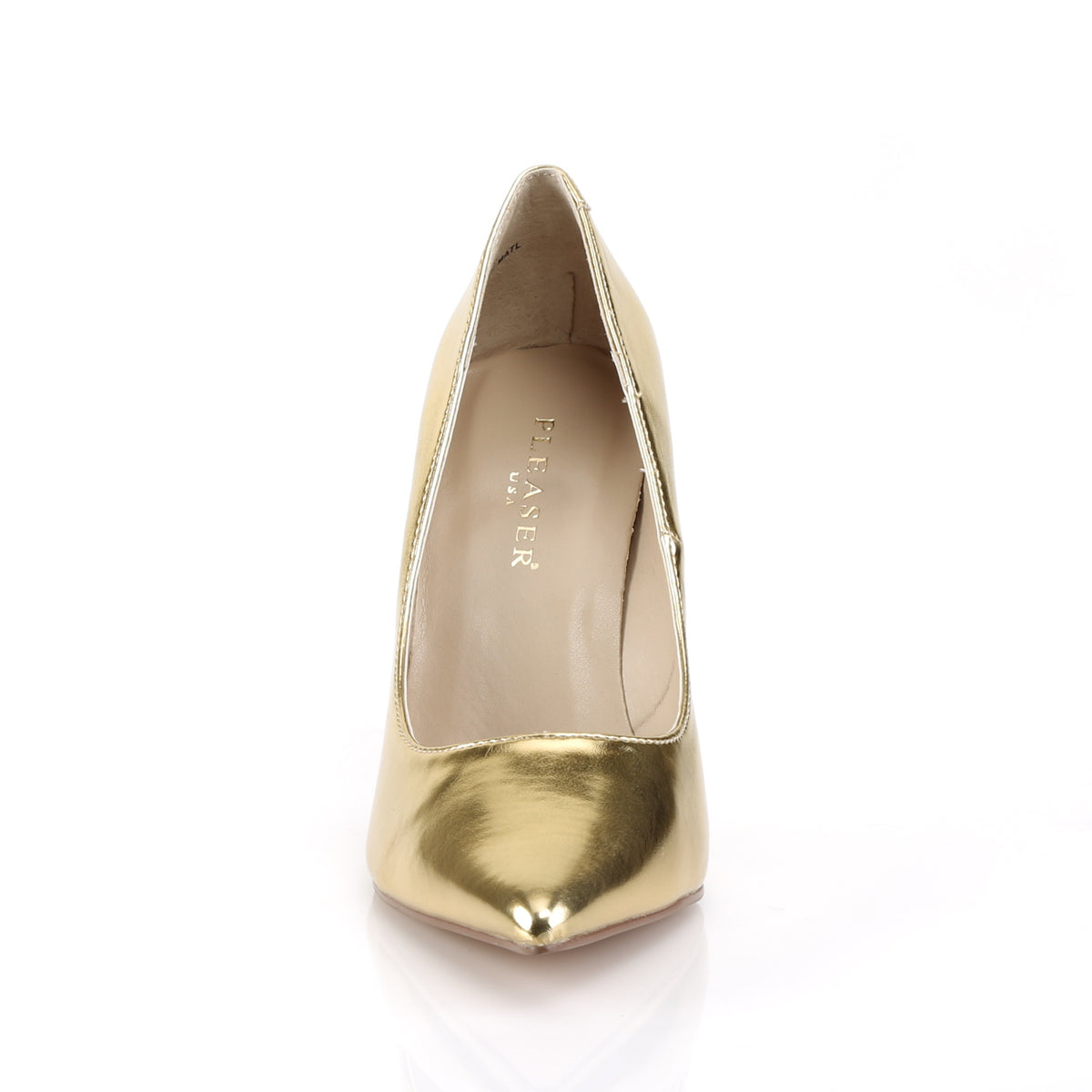 CLASSIQUE-20 Pleaser Gold Met Pu Single Sole Shoes [Fetish Shoes]