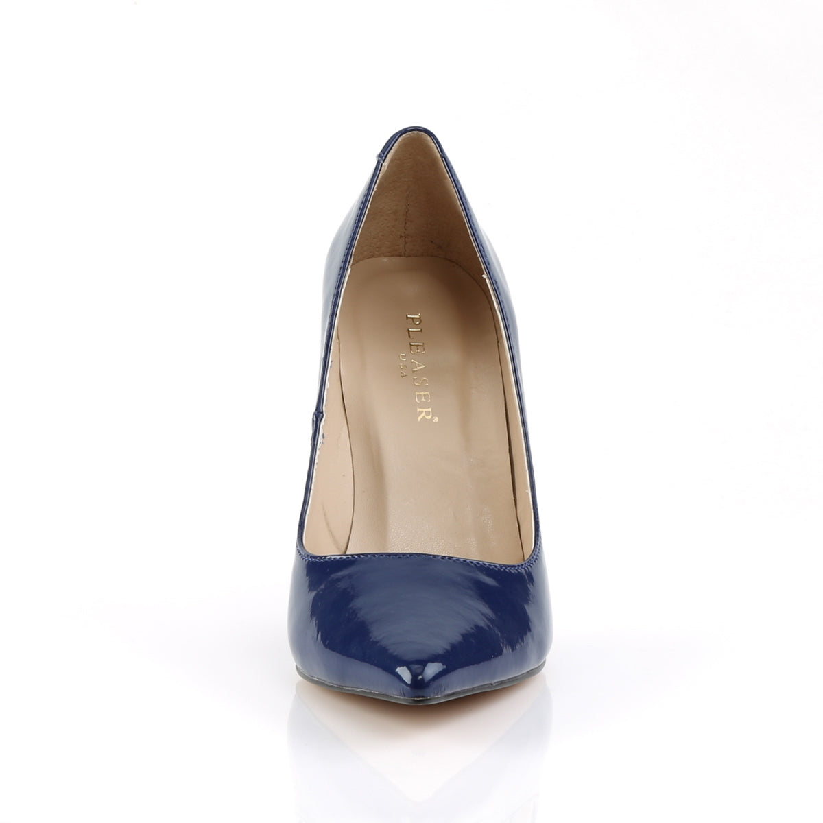 CLASSIQUE-20 Pleaser Navy Blue Patent Single Sole Shoes [Fetish Shoes]