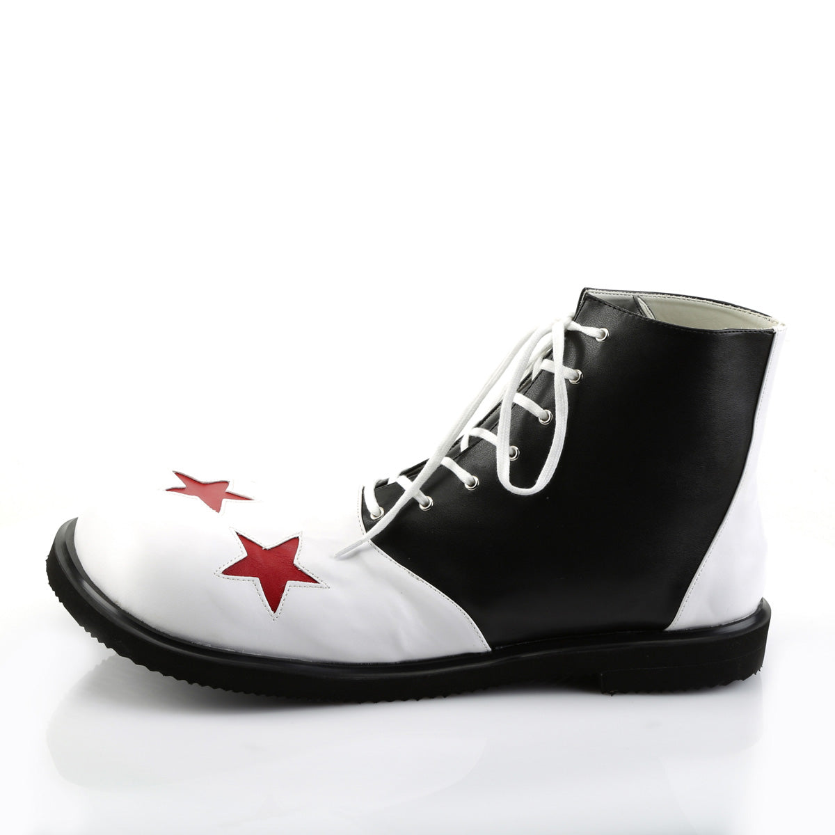 CLOWN-02 Fancy Dress Costume Funtasma Men's Shoes Black-White Pu