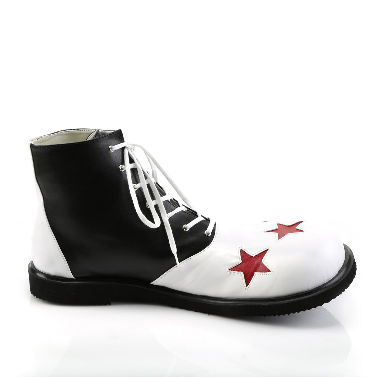 CLOWN-02 Fancy Dress Costume Funtasma Men's Shoes Black-White Pu