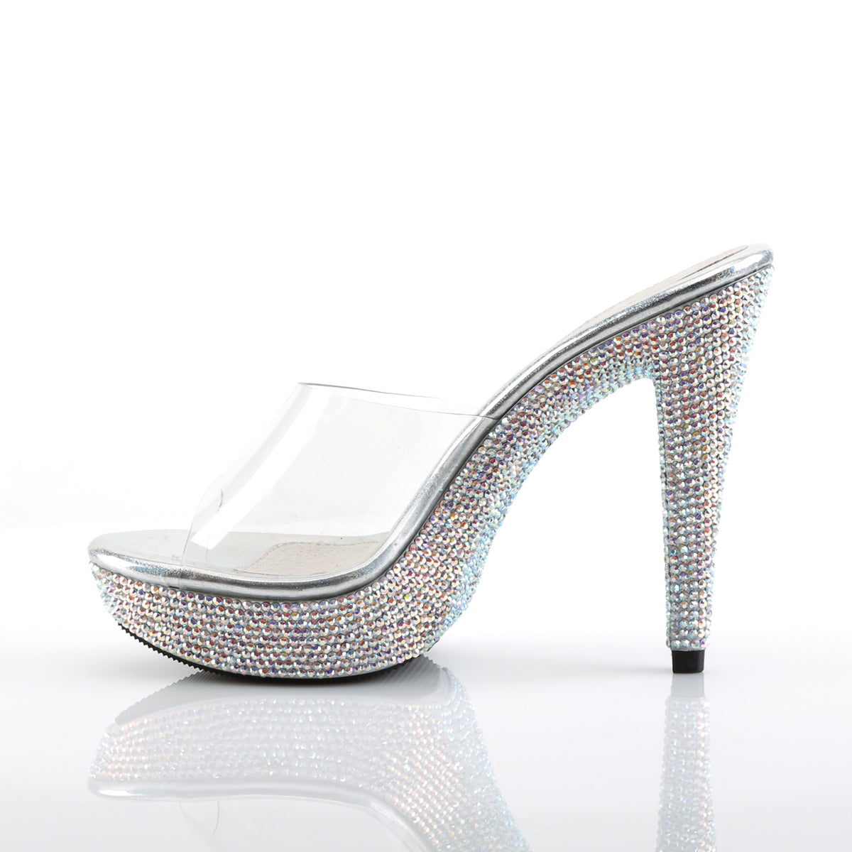 COCKTAIL-501DM Fabulicious Clear/Silver Multi Rhinestones Shoes [Sexy Shoes]