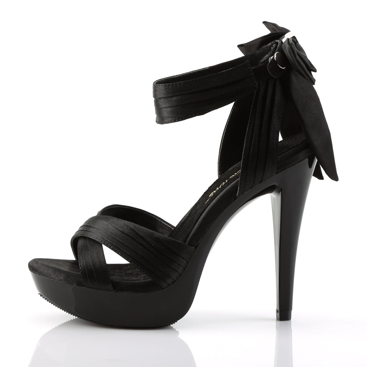 COCKTAIL-568 Fabulicious Black Satin/Black Shoes [Sexy Shoes]