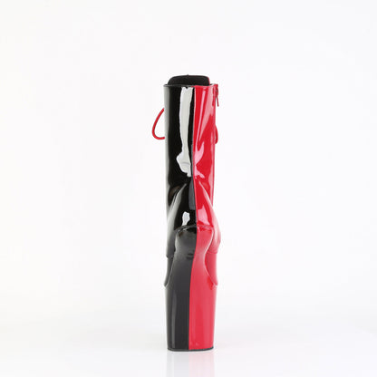 craze 1040tt pleaser stripper shoes red blk pat red blk