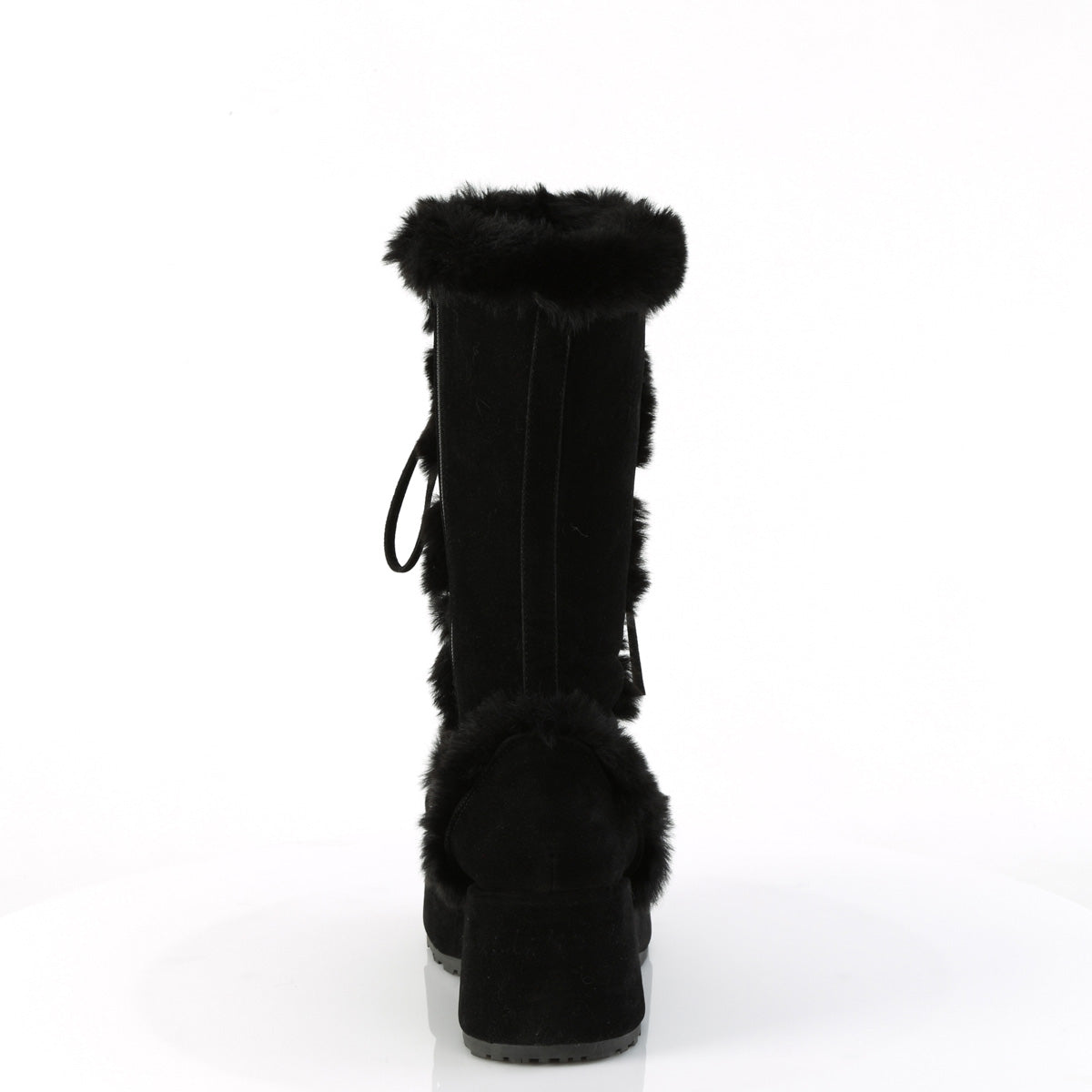 CUBBY-311 Demonia Black Vegan Suede Women's Mid-Calf & Knee High Boots [Demonia Cult Alternative Footwear]