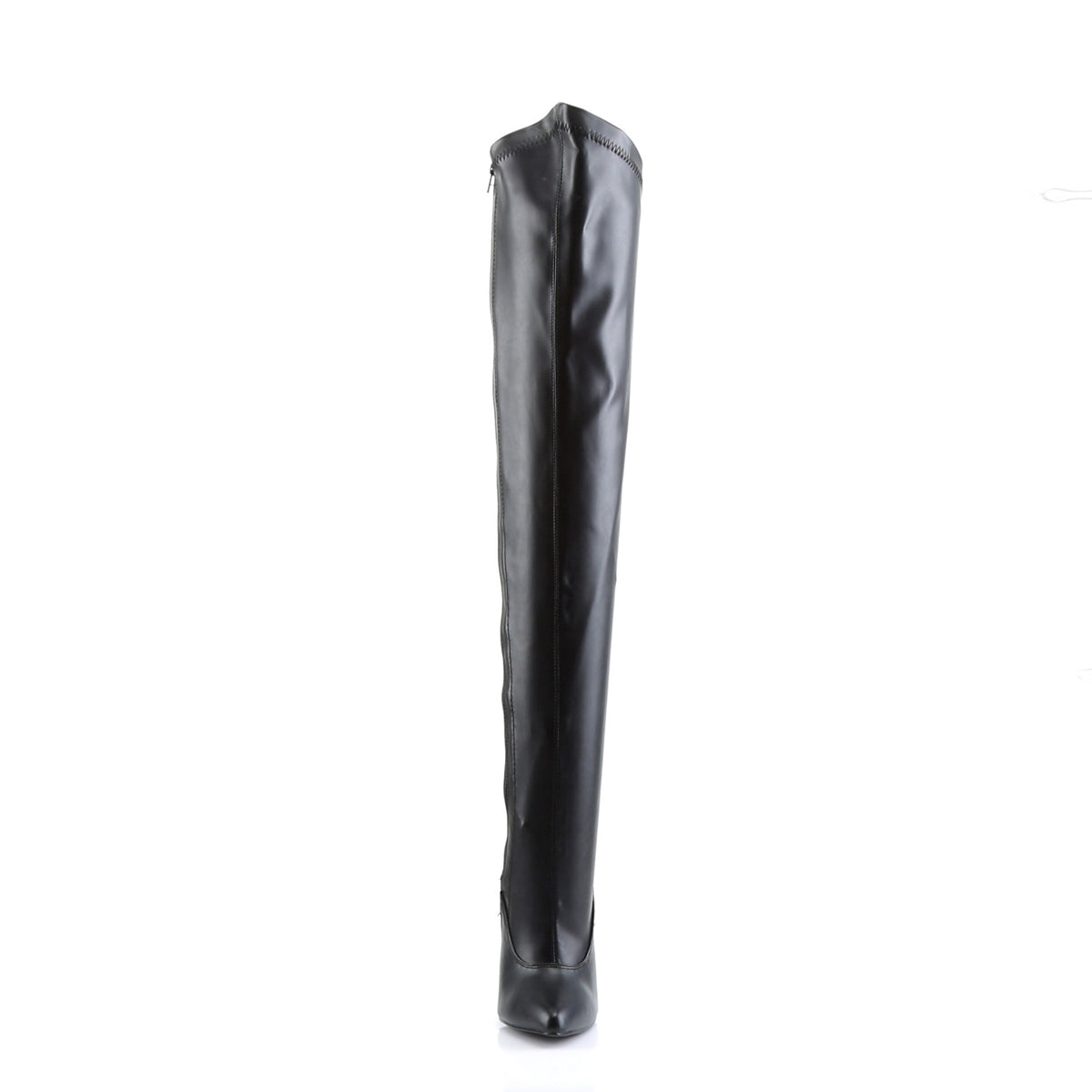 DAGGER-3060 Devious Heels Black Stretch Pu Single Soles [Fetish Heels]