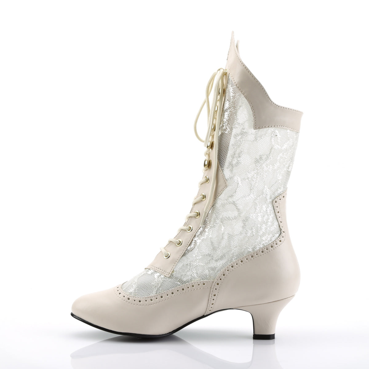 DAME-115 Funtasma Fantasy Ivory Pu-Lace Women's Boots [Fancy Dress Costume Shoes]