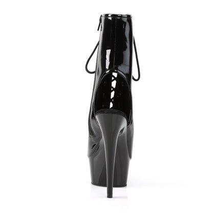 DELIGHT-1016 Pleaser Black Patent Sexy Platform Shoes (Pole Dancing Heels)