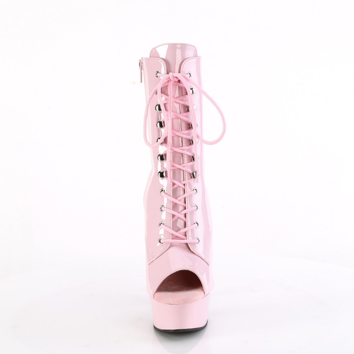 DELIGHT-1021 Pleaser B Pink Patent/B Pink Platform Shoes [Sexy Ankle Boots]