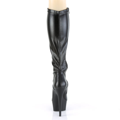 DELIGHT-2000 Pleaser Black Faux Leather Sexy Platform Shoes (Pole Dancing Heels)