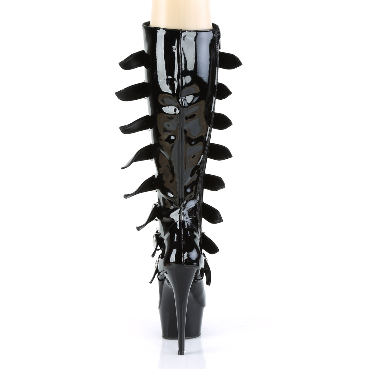 DELIGHT-2049 Pleaser Black Patent Platform Shoes [Sexy Knee High Boots]