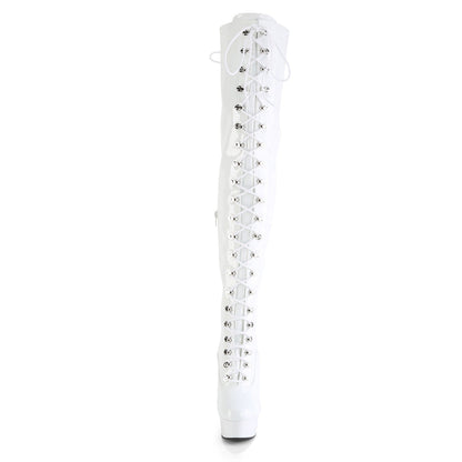 DELIGHT-3022 Pleaser White Sexy Platform Shoes (Pole Dancing Heels)