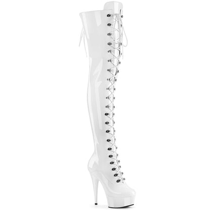 DELIGHT-3022 Pleaser White Sexy Platform Shoes (Pole Dancing Heels)