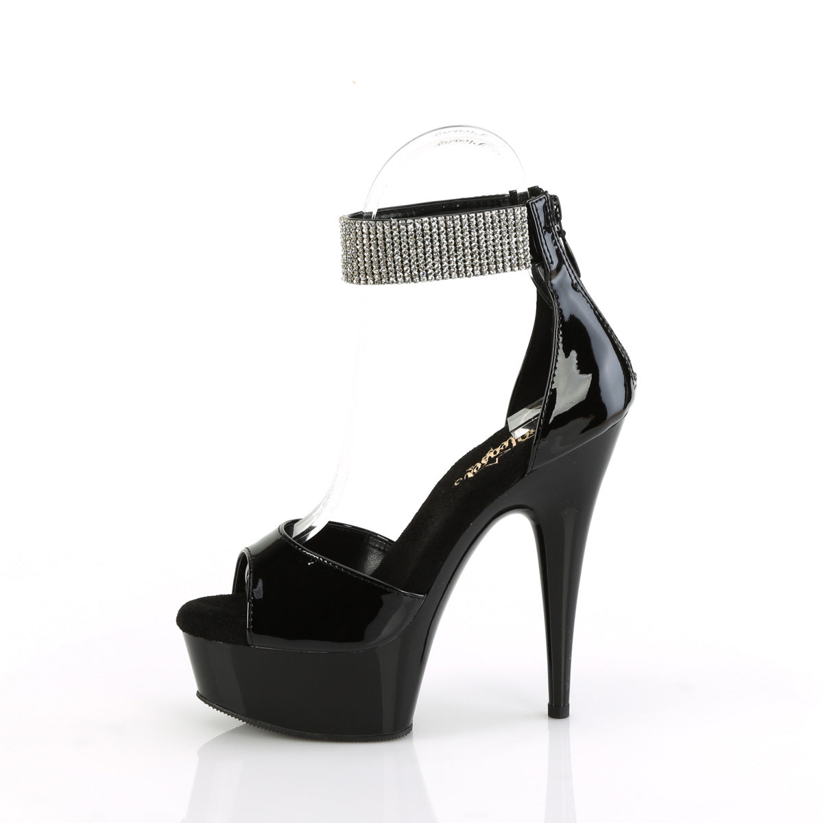 DELIGHT-625 Pleaser Black Patent Platform Shoes [Exotic Dance Shoes]