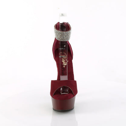 DELIGHT-625 Pleaser Burgundy Sexy Platform Shoes (Pole Dancing Heels)