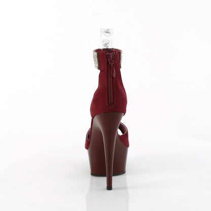 DELIGHT-625 Pleaser Burgundy Sexy Platform Shoes (Pole Dancing Heels)
