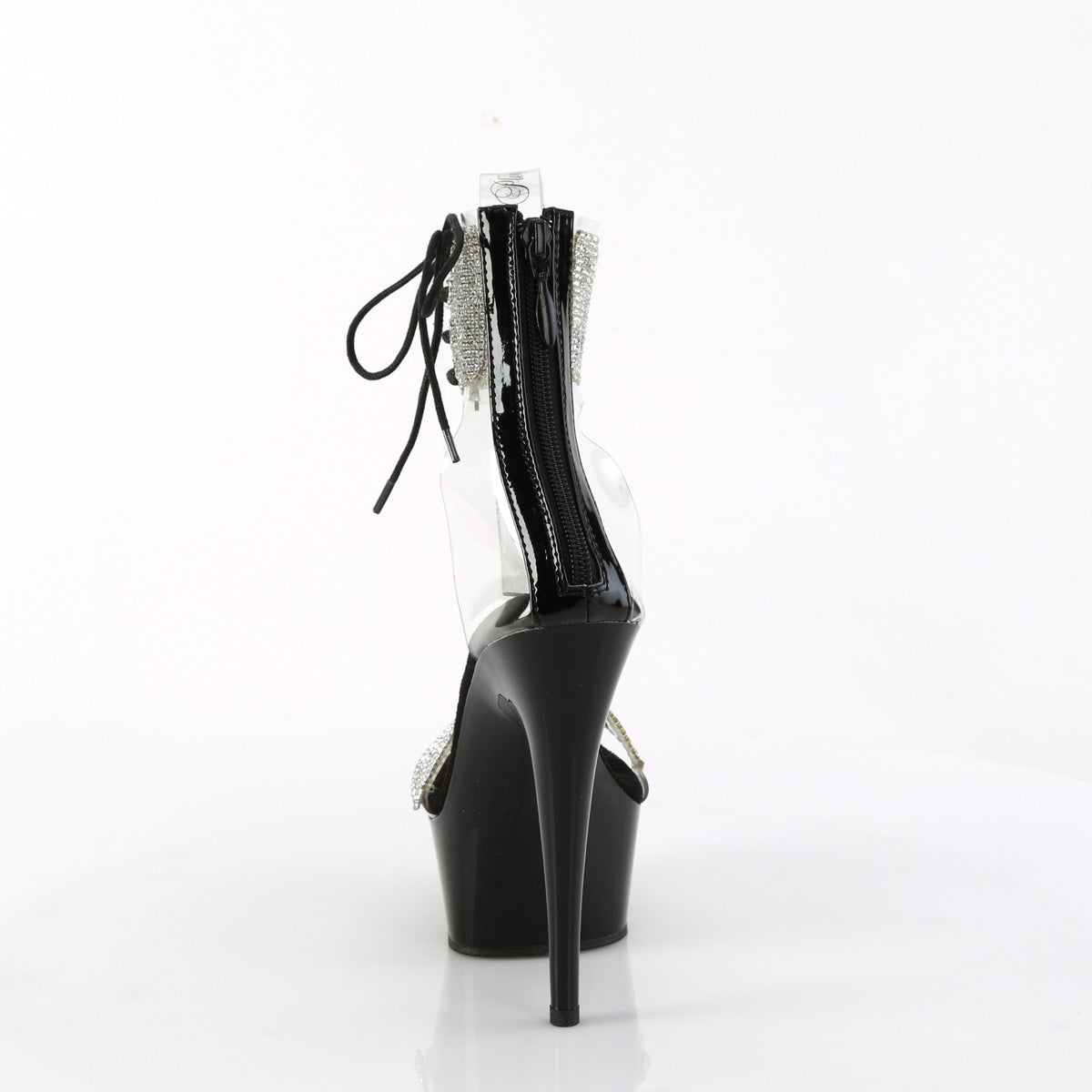 DELIGHT-627RS Pleaser Clear-Black Platform Shoes [Exotic Dance Shoes]