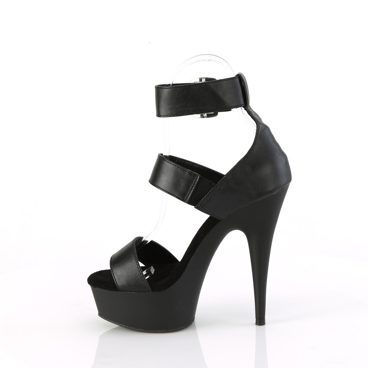 DELIGHT-629 Pleaser Black Faux Leather/Black Matte Platform Shoes [Exotic Dance Shoes]