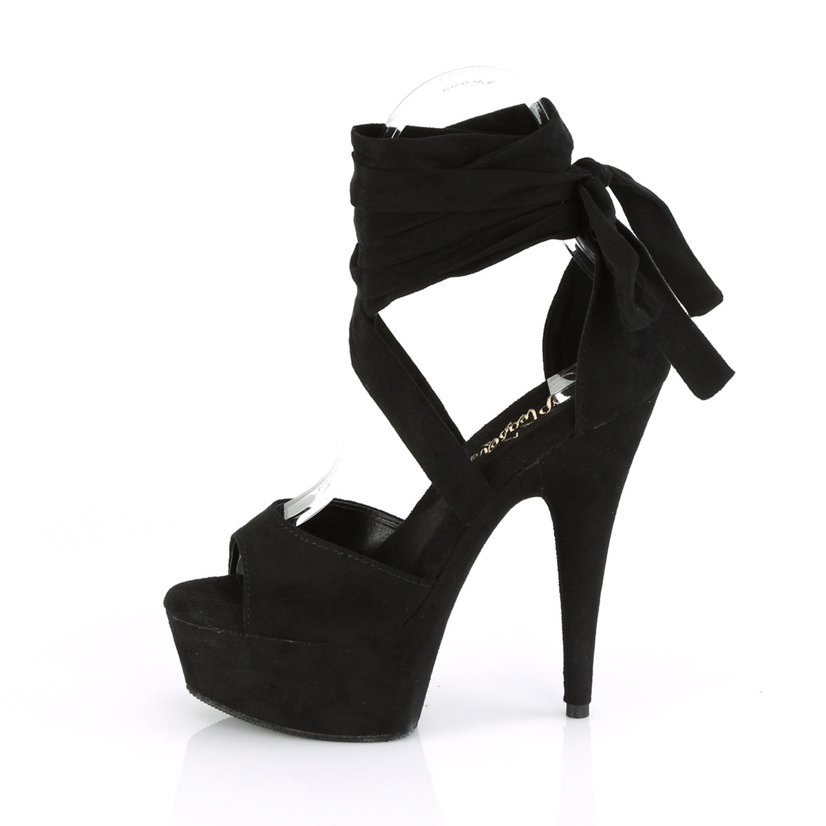 DELIGHT-679 Pleaser Black Faux Suede/Black Faux Suede Platform Shoes [Exotic Dance Shoes]