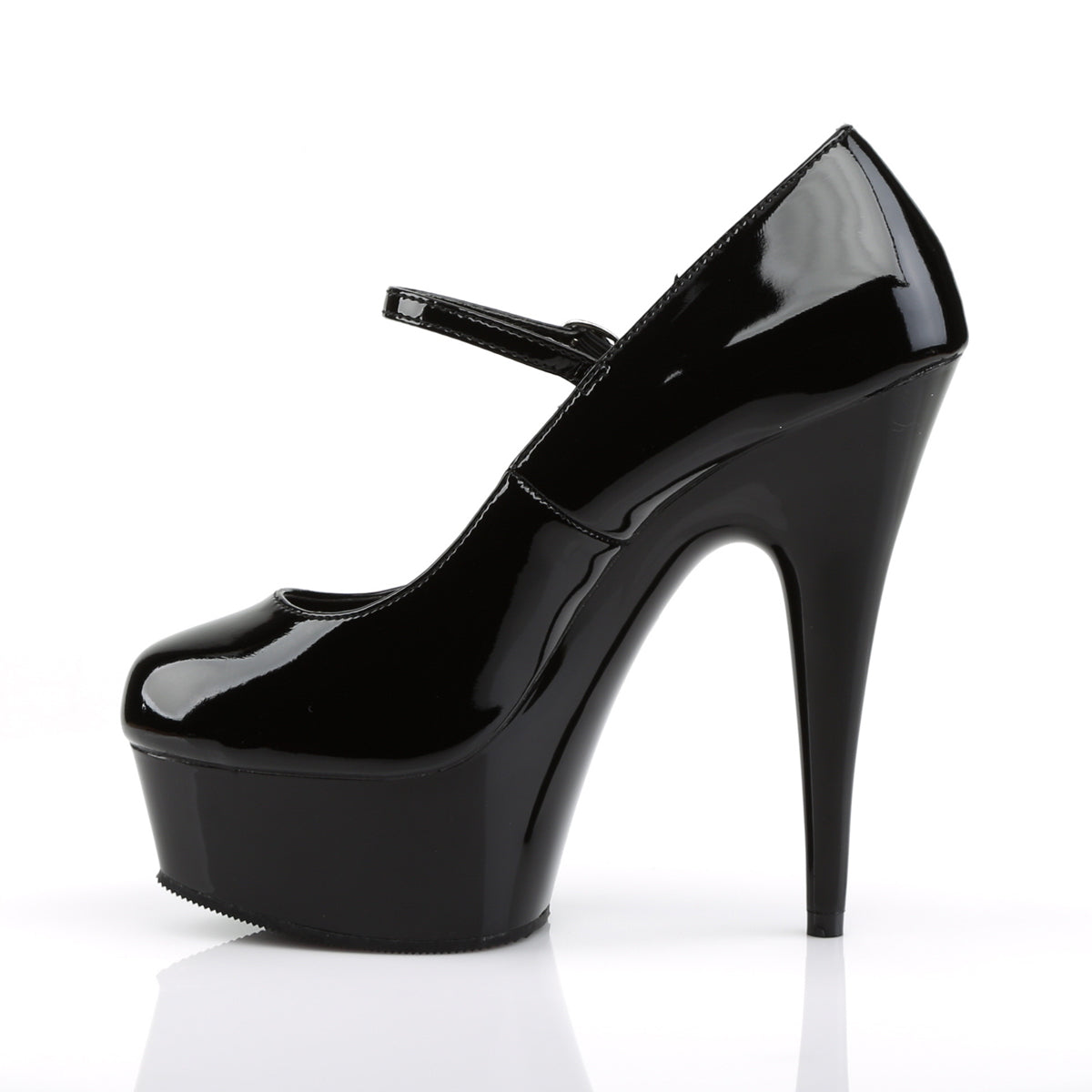 DELIGHT-687 Pleaser Black Patent Platform Shoes [Exotic Dance Shoes]