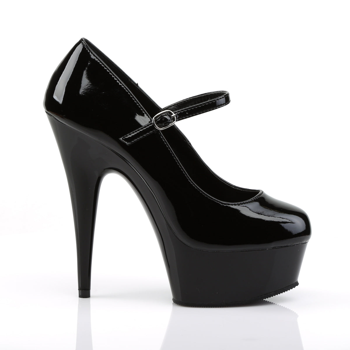 DELIGHT-687 Pleaser Black Patent Platform Shoes [Exotic Dance Shoes]