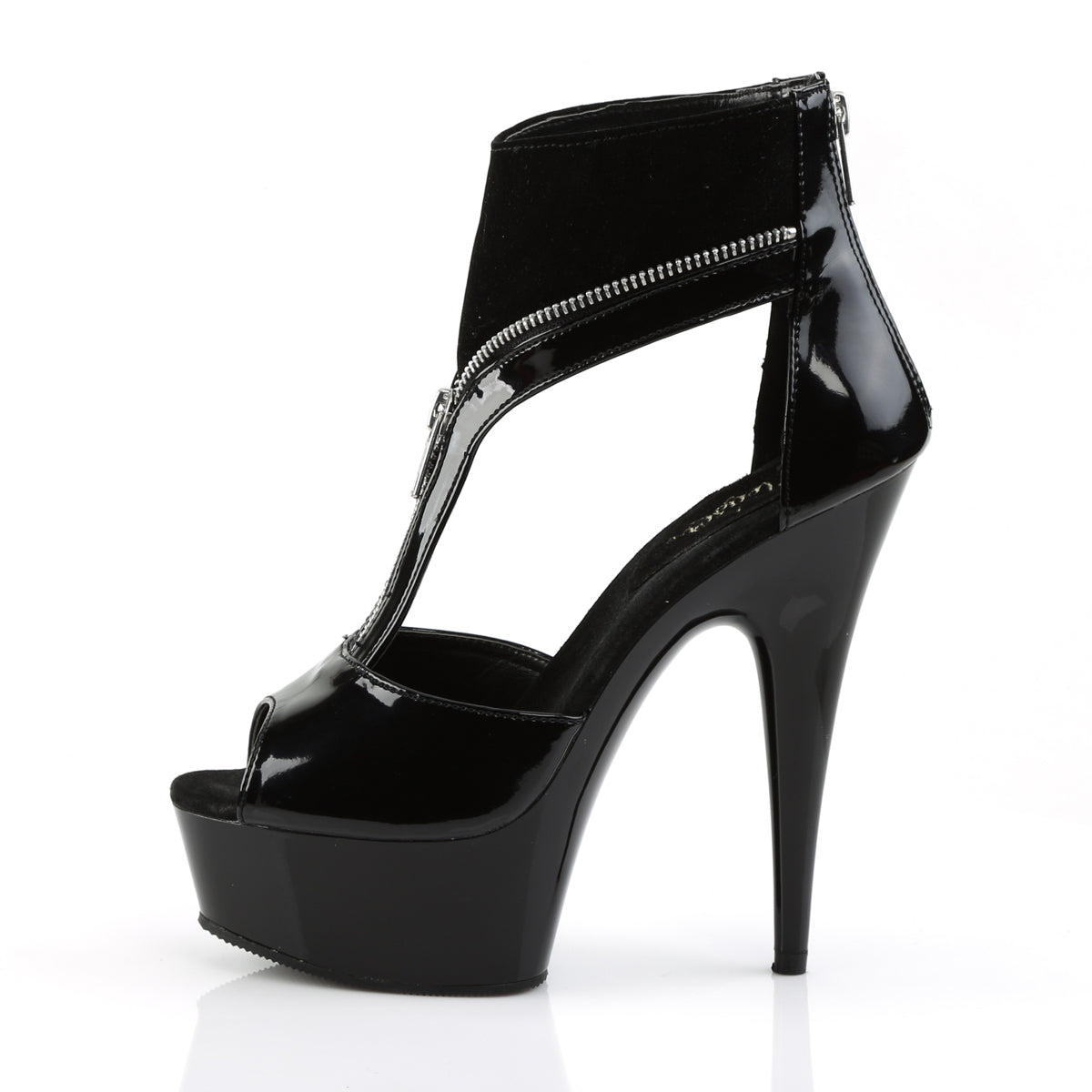 DELIGHT-690 Pleaser Black Patent-Lamy/Black Platform Shoes [Exotic Dance Shoes]