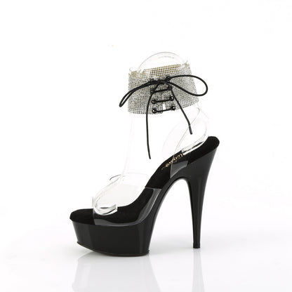 DELIGHT-691-2RS Pleaser Clear/Black Sexy Platform Shoes (Pole Dancing Heels)