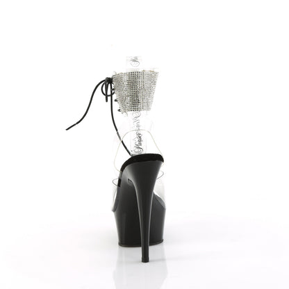 DELIGHT-691-2RS Pleaser Clear/Black Sexy Platform Shoes (Pole Dancing Heels)