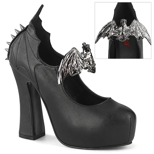 DEMON-18 Alternative Footwear Demonia Women's Heels & Platform Shoes Blk Vegan Leather