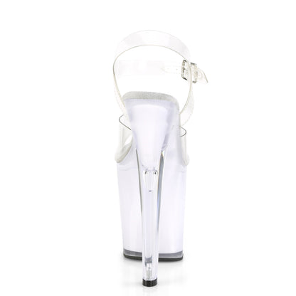 DISCOLITE-808 Pleaser Clear/White Glow Sexy Platform Shoes (Pole Dancing Heels)