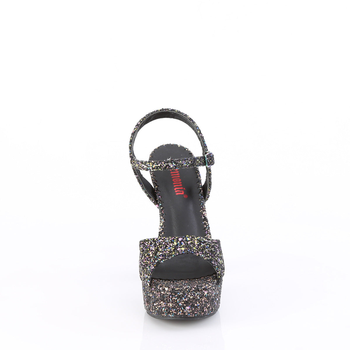 DOLLY-09 Demonia Black Multi Glitter Women's Sandals [Demonia Cult Alternative Footwear]