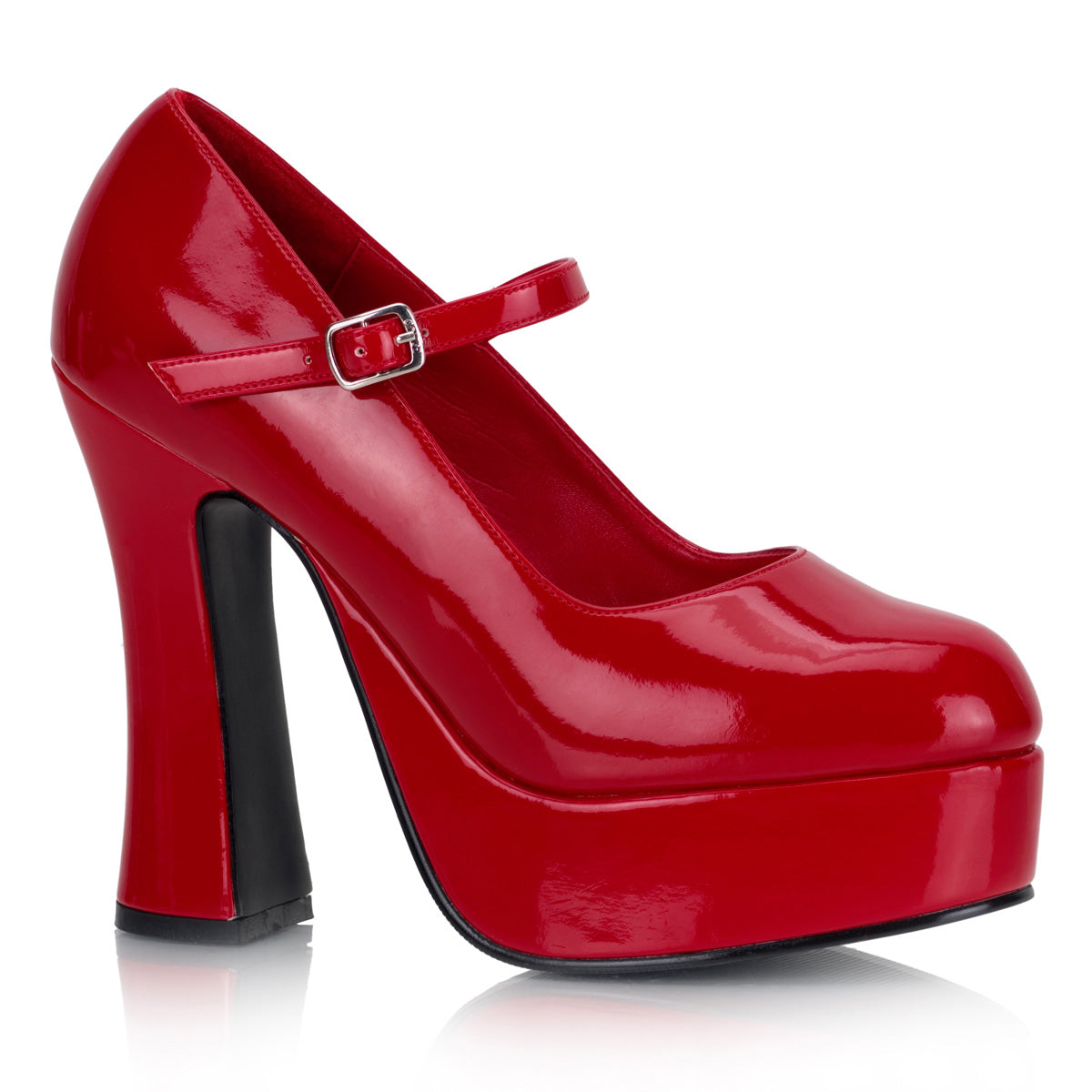 DOLLY-50 Alternative Footwear Demonia Women's Heels & Platform Shoes Red Pat