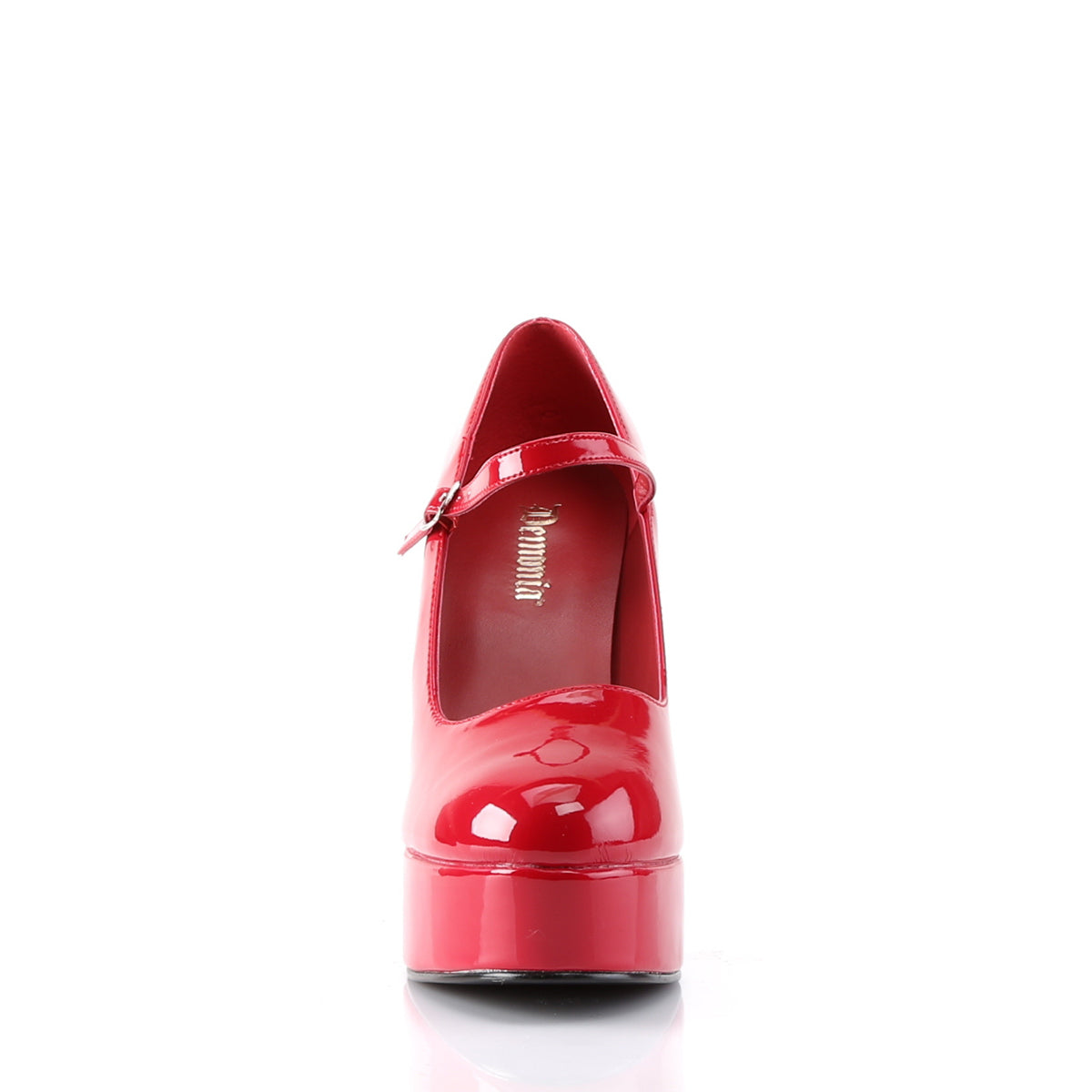 DOLLY-50 Demonia Red Patent Women's Heels & Platform Shoes [Demonia Cult Alternative Footwear]
