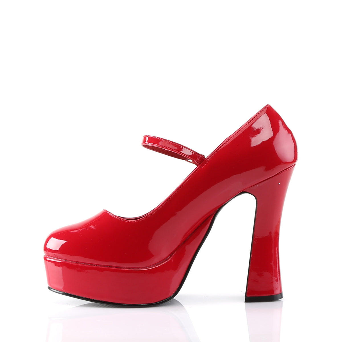 DOLLY-50 Demonia Red Patent Women's Heels & Platform Shoes [Demonia Cult Alternative Footwear]