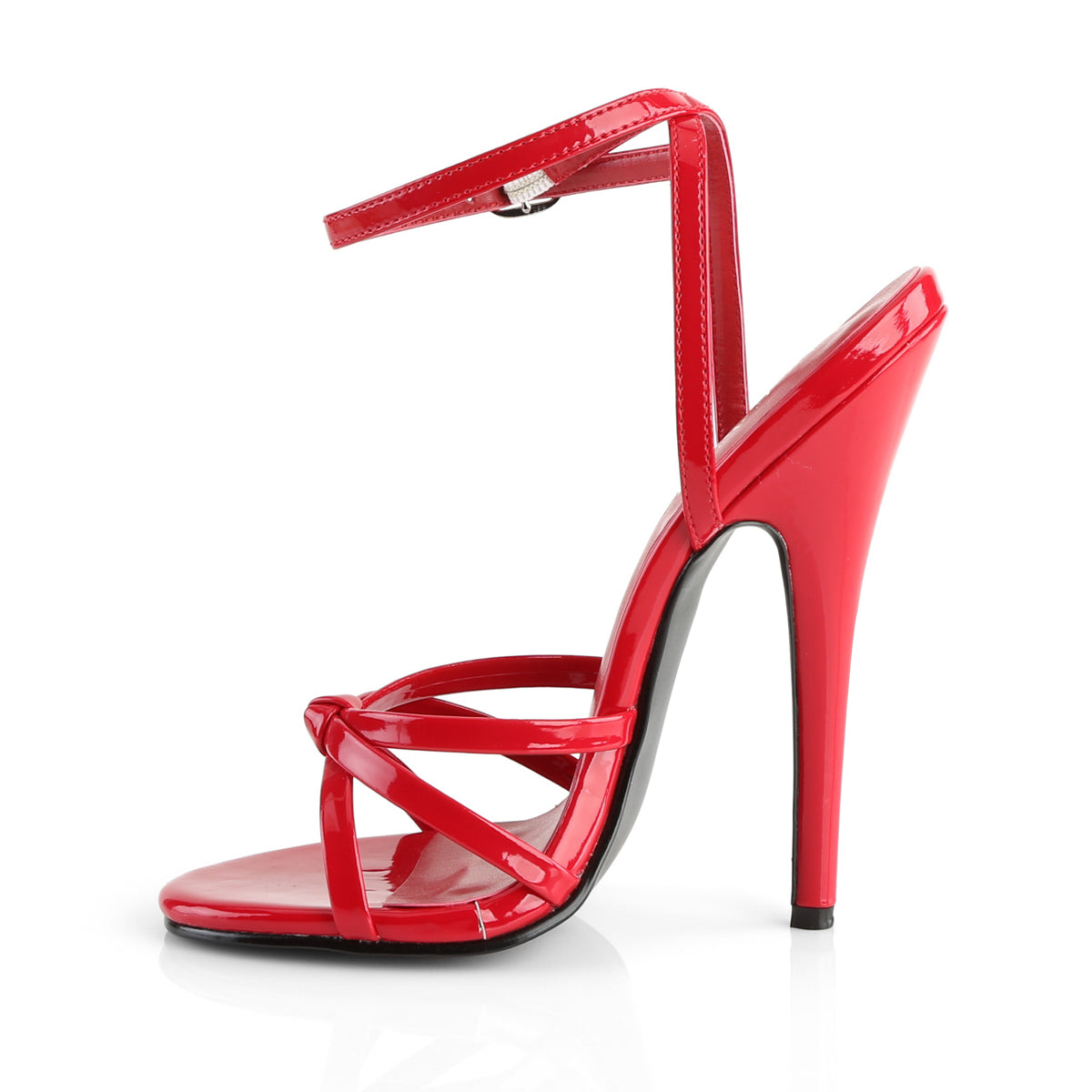 DOMINA-108 Devious Heels Red Patent Single Soles [Fetish Heels]