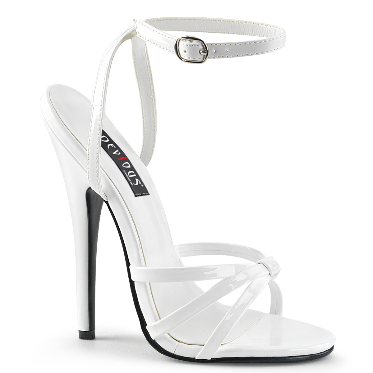 DOMINA-108 Killer Heels Devious Single Soles White Pat