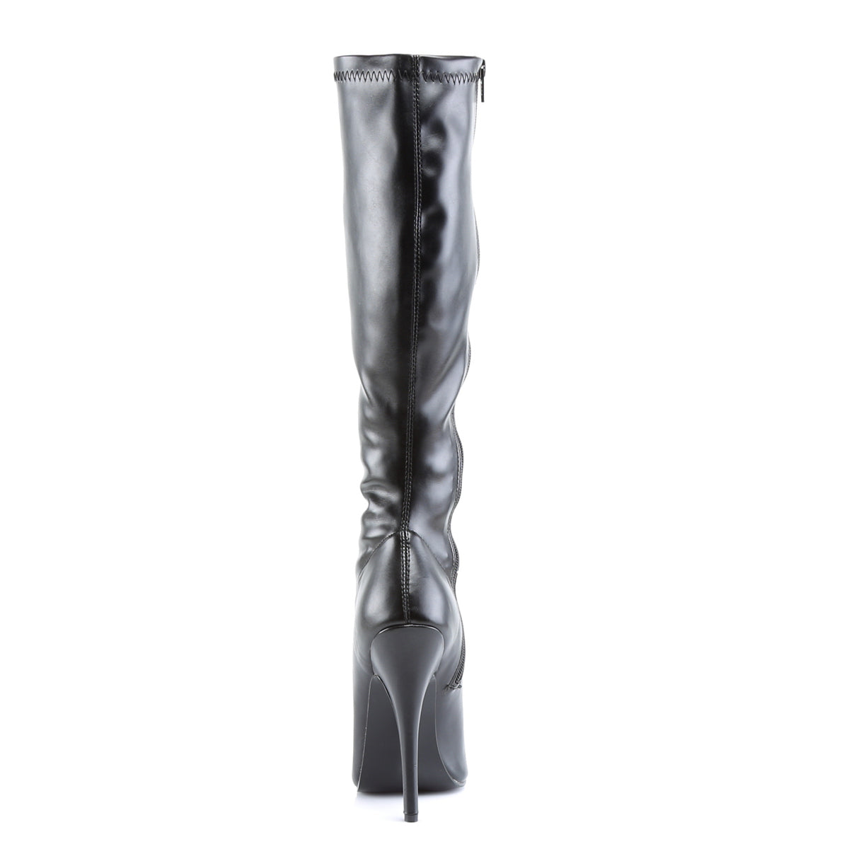 DOMINA-2000 Devious Heels Black Stretch Pu Single Soles [Fetish Heels]