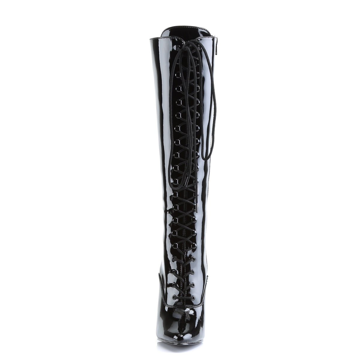 DOMINA-2020 Devious Heels Black Patent Single Soles [Fetish Heels]